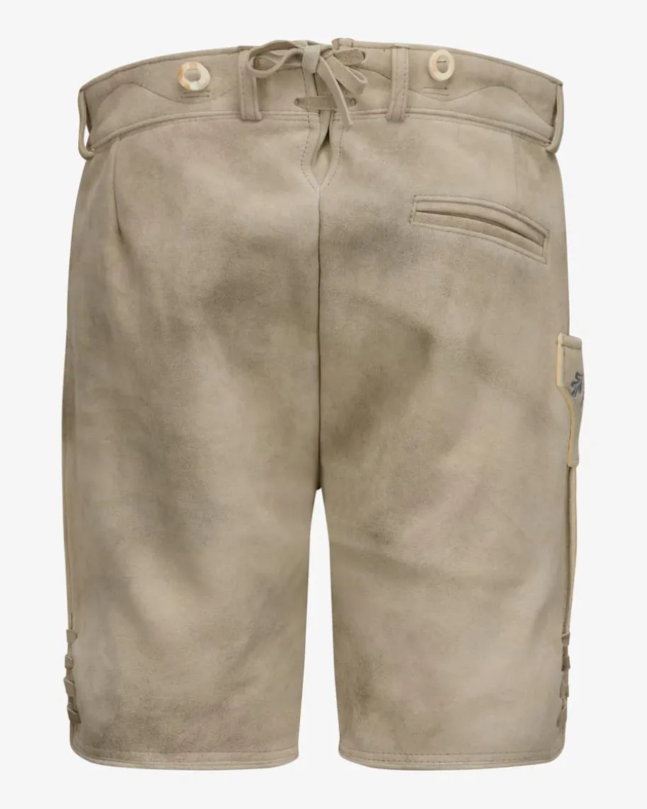 Wiesnlederhose kurz aus Ziegenleder