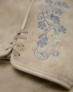 Wiesnlederhose kurz aus Ziegenleder