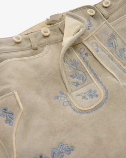 Wiesnlederhose kurz aus Ziegenleder