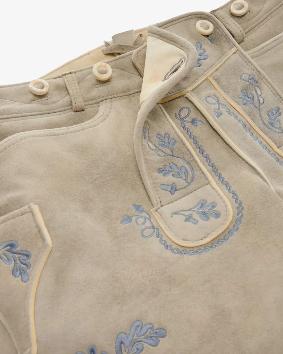 Wiesnlederhose kurz aus Ziegenleder