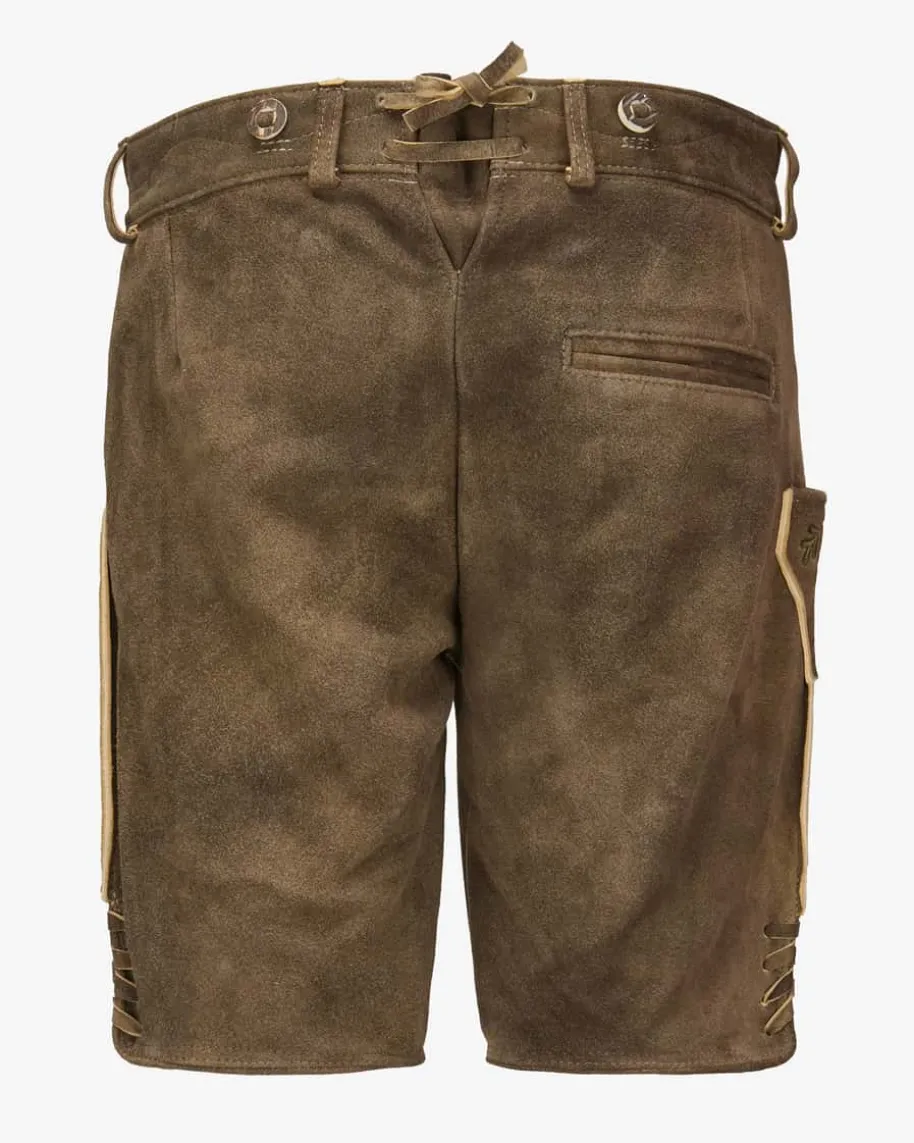 Wiesnlederhose kurz aus Ziegenleder