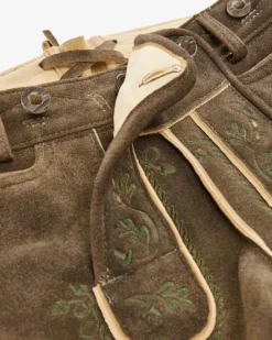 Wiesnlederhose kurz aus Ziegenleder