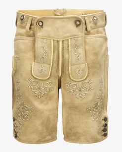 Wiesnlederhose kurz aus Ziegenleder
