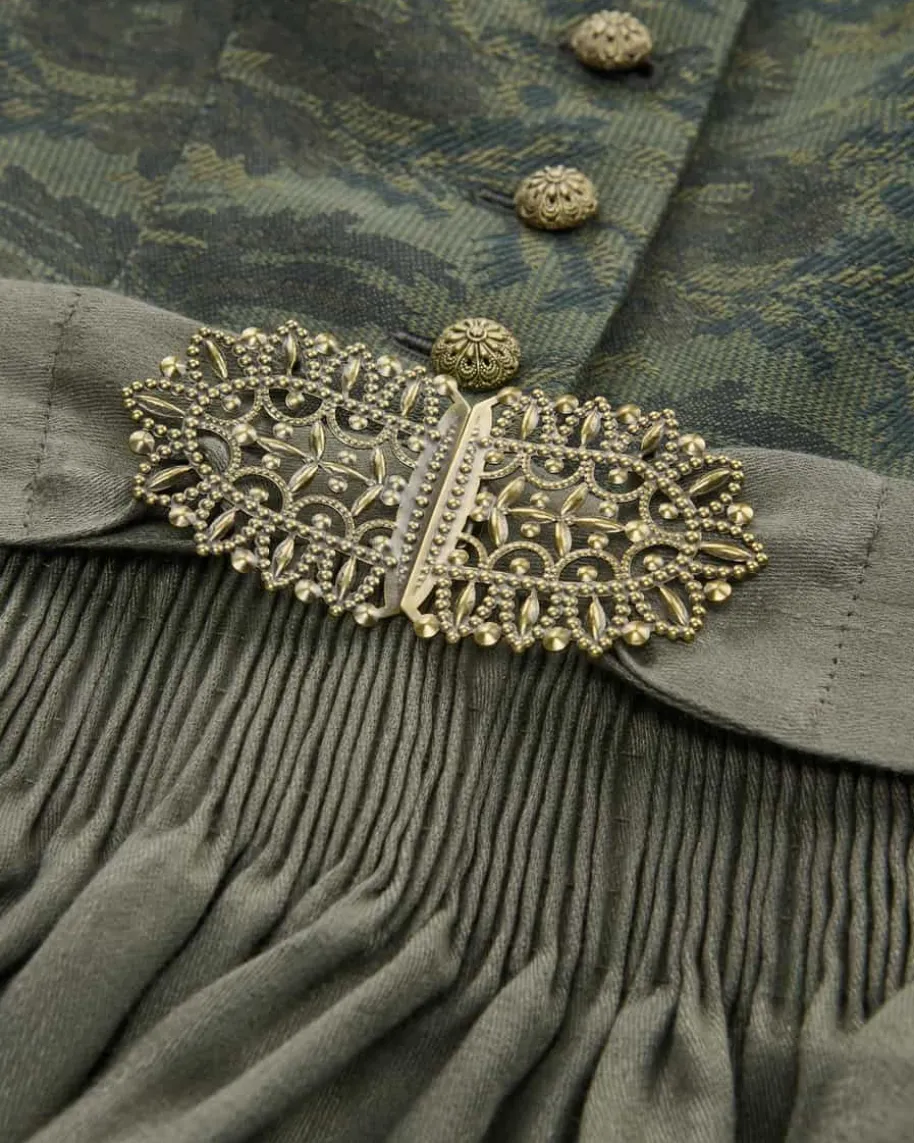 x LODENFREY Carolina Dirndl lang mit Leinenschürze