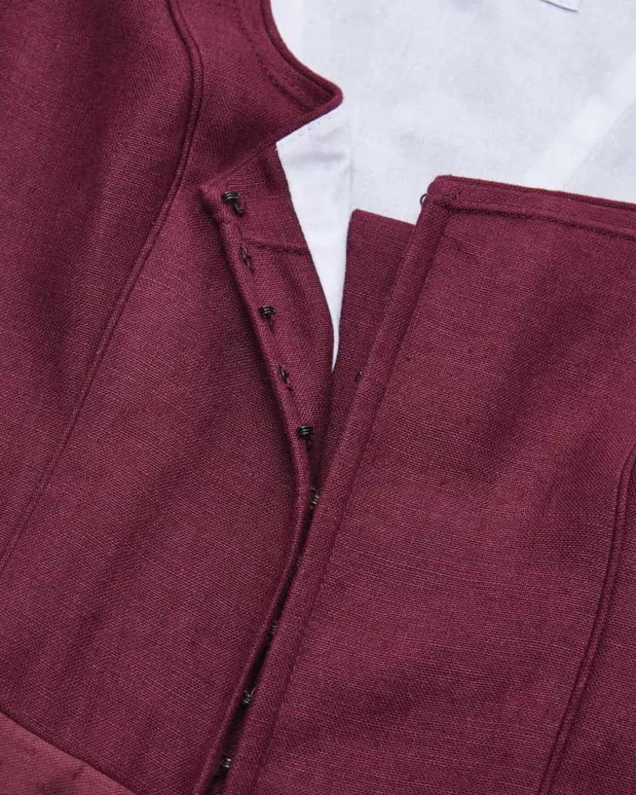 x LODENFREY Leinendirndl Midi mit Schürze