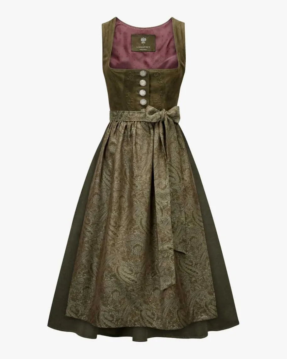 x LODENFREY Linderhof Dirndl lang mit Schürze