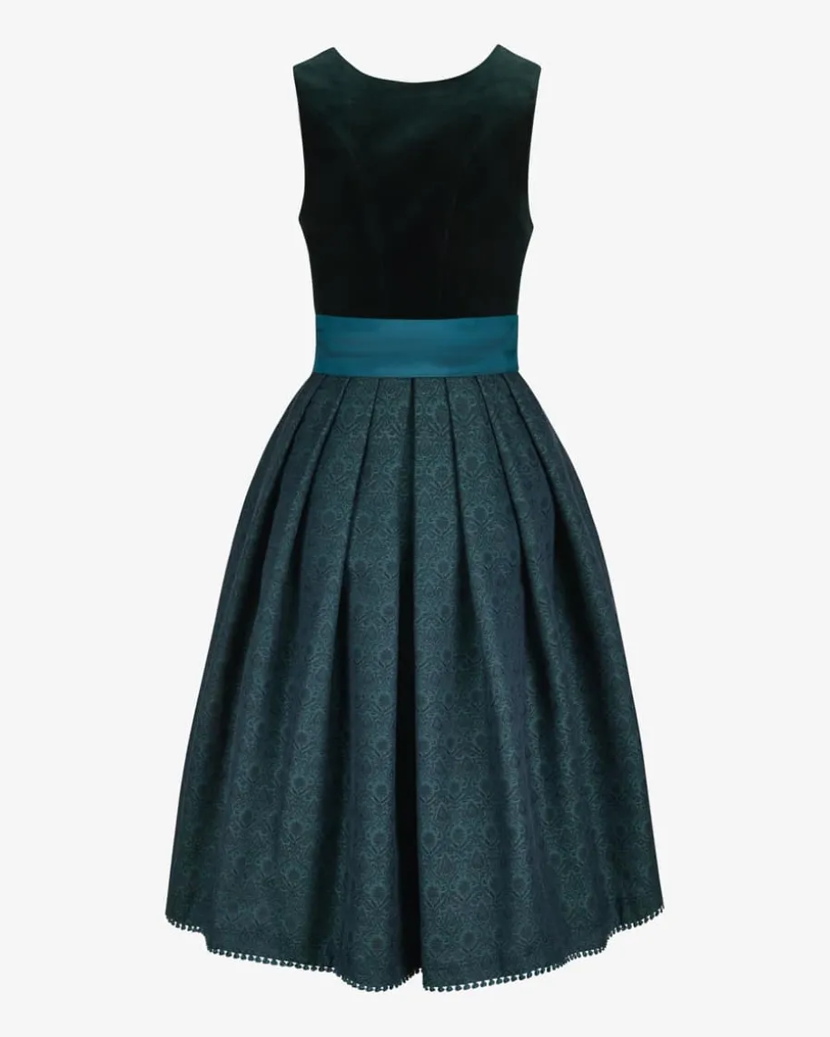 x LODENFREY Samtdirndl Midi mit Schürze