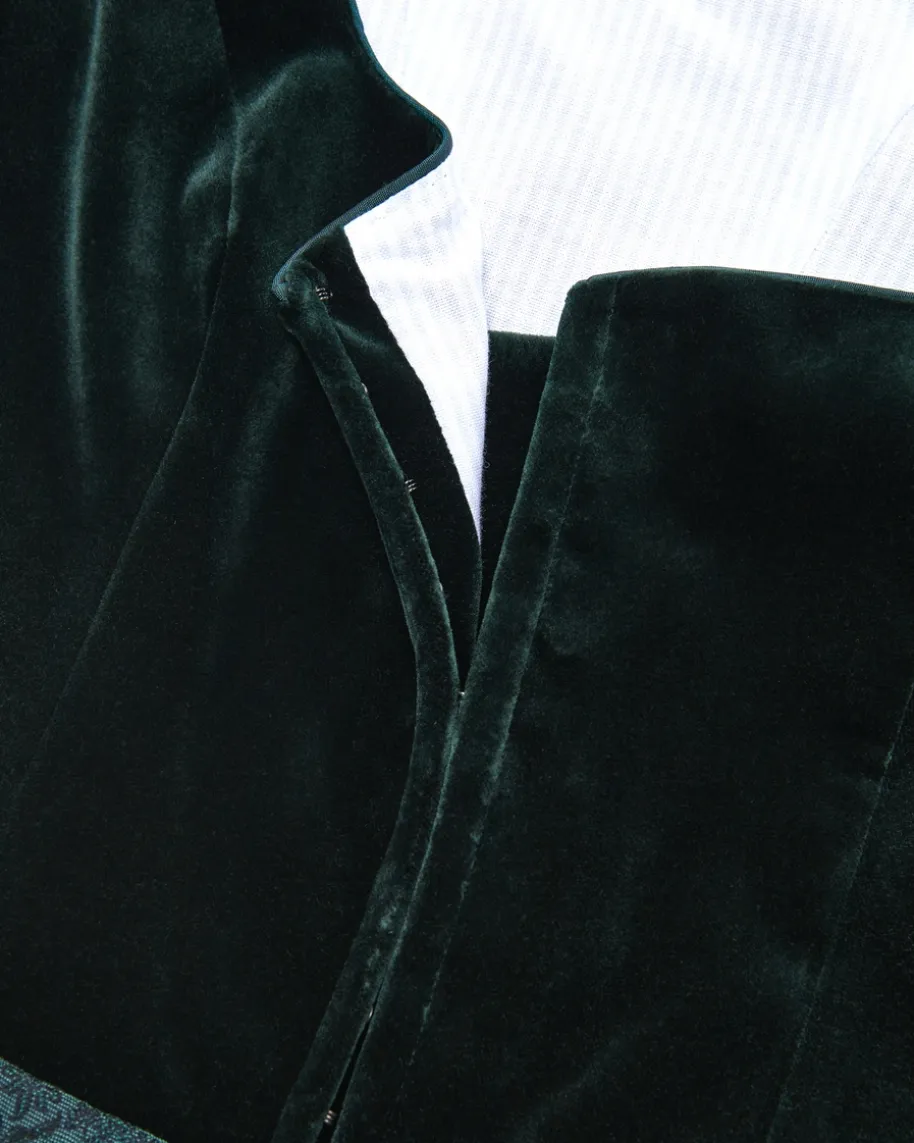 x LODENFREY Samtdirndl Midi mit Schürze