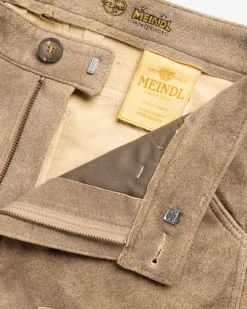 x Meindl Oktoberfest Lederhose kurz aus Hirschleder